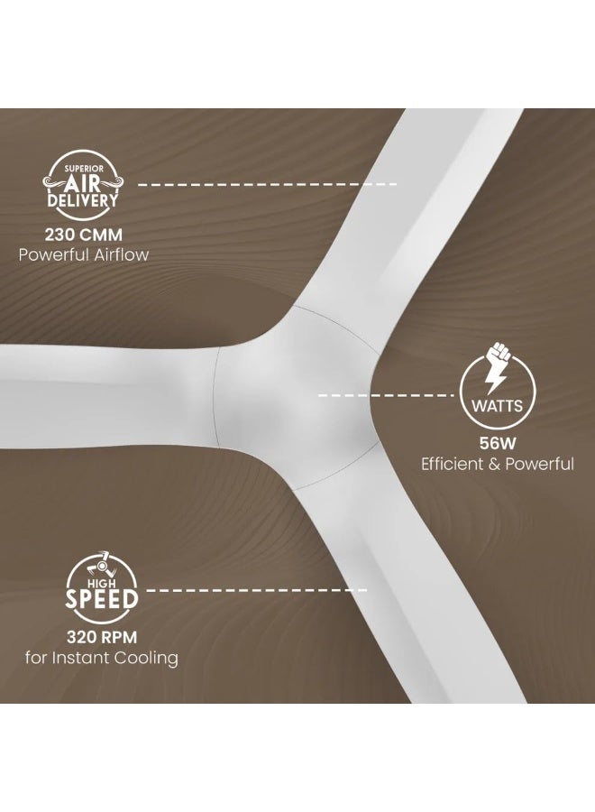 Crompton Silent Pro Fluido Wave 1 Star 1200 mm 3 Blade Ceiling Fan (2X Silent Operation | Snow White | Pack of 1) - Image 3